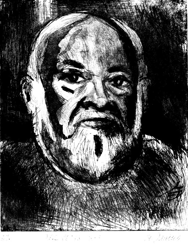 Portræt af billedhugger Poul Cederdorff